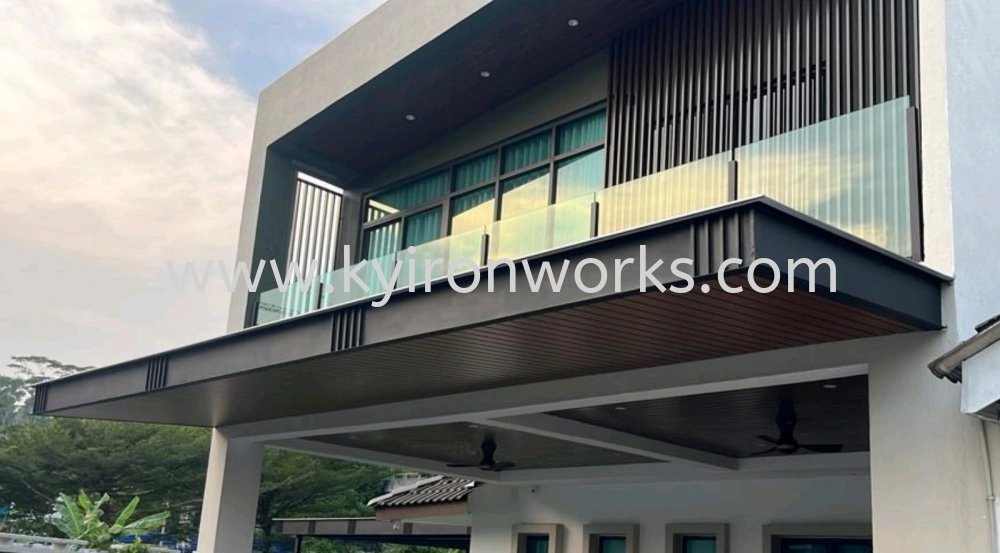 Mild Steel Aluminium Strip Ceiling Awning