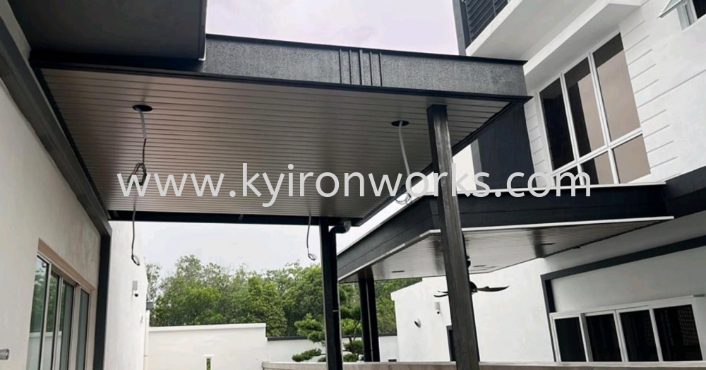 Mild Steel Aluminium Strip Ceiling Awning