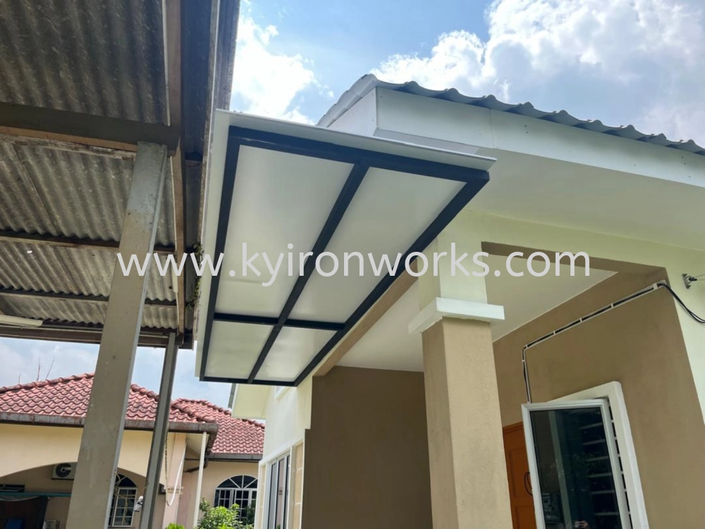 Mild Steel Aluminium Composite Panel (ACP 4mm)Skylight Awning -Frame Ms 1 1/2x 1 1/2(1.2)Hollow 