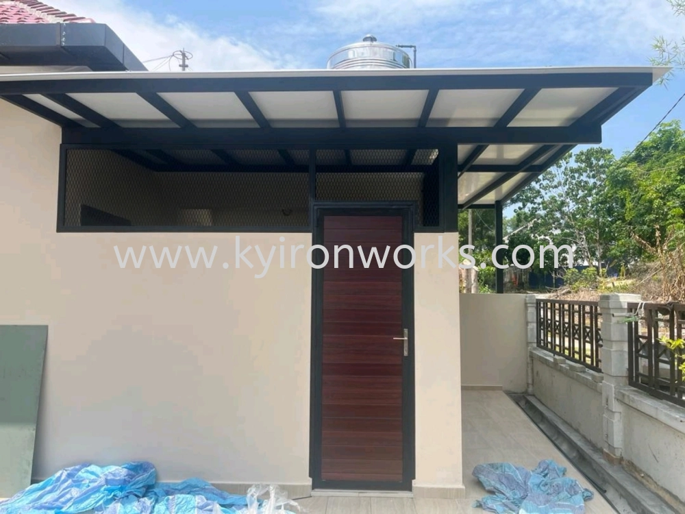Mild Steel Aluminium Composite Panel (ACP 4mm)Pergola Roof Awning -Frame Ms 1 1/2x3(1.6) or Ms 2x4(1.6) Hollow ,Bean Ms 2x5(1.9)Hollow,Pillar Ms 4x4(1.9)Hollow 