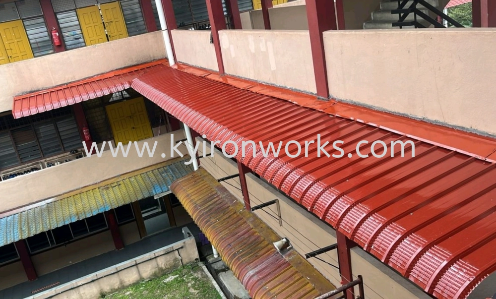 Mild Steel G28(0.35mm)Metal Deck Awning- Frame Ms 1x1(1.0)Hollow 