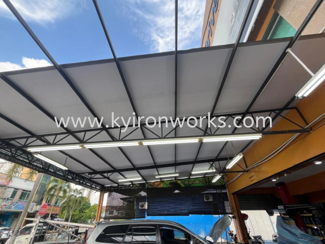 Mild Steel Metal Deck Pu Metal Awning