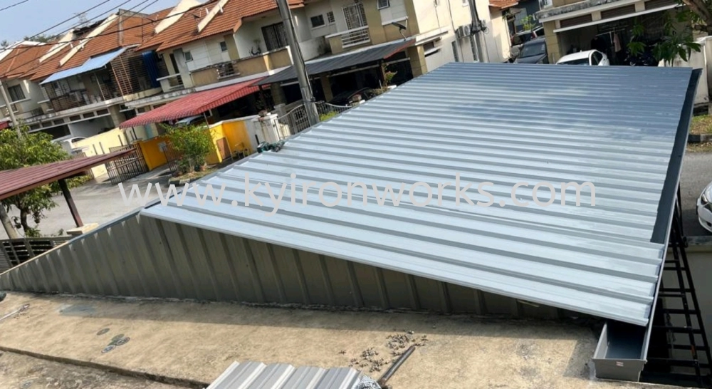 Mild Steel G28(0.35mm)Metal Deck Awning- Frame Ms 1 1/2x3(1.6),Ms 1X1(1.0)Hollow ,Bean Ms 2x4(1.6)Hollow ,Pillar Ms 4x4(1.6)Hollow 