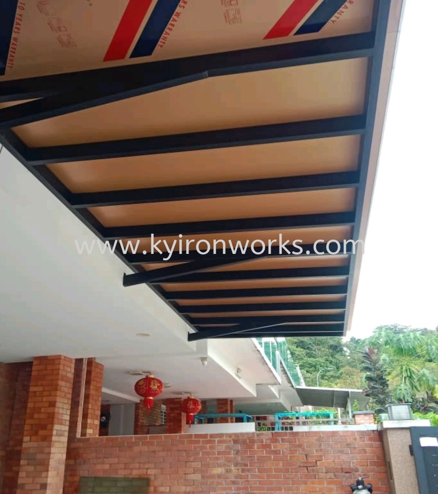 Mild Steel Aluminium Composite Panel (ACP 4mm)Pergola Roof Awning -Frame/Arm Ms 1 1/2x3(1.6) or Ms 2x4(1.6) Hollow 