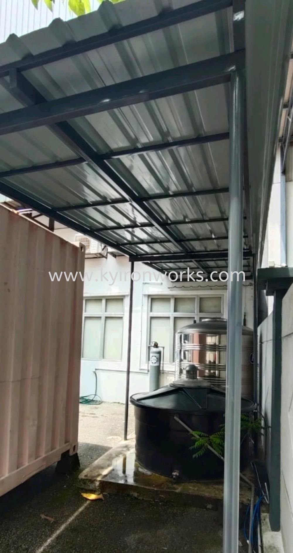 Mild Steel G28(0.35mm)Metal Deck Awning- Frame Ms 1 1/2x3(1.6),Ms 1X1(1.0)Hollow ,Bean Ms 2x4(1.6)Hollow ,Pillar Ms 4x4(1.6)Hollow 