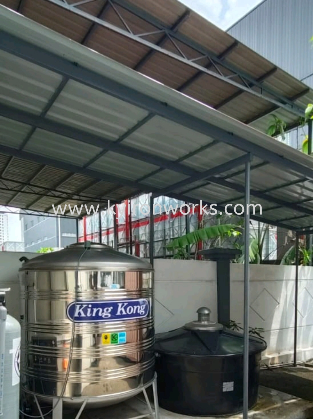 Mild Steel G28(0.35mm)Metal Deck Awning- Frame Ms 1 1/2x3(1.6),Ms 1X1(1.0)Hollow ,Bean Ms 2x4(1.6)Hollow ,Pillar Ms 4x4(1.6)Hollow 