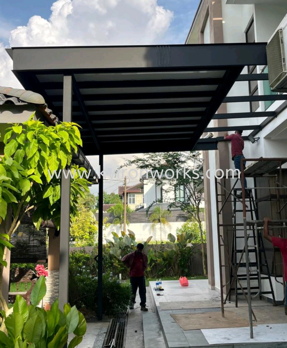 Mild Steel Aluminium Ceiling Strip Awning 