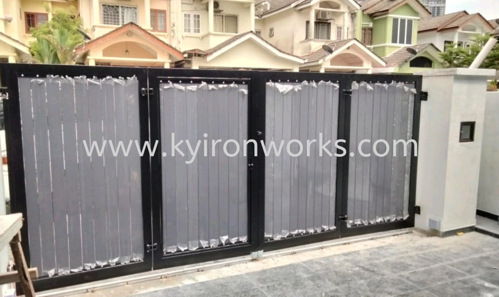 Mild Steel Frame Bundle Aluminium Main Gate(Folding/Swing)