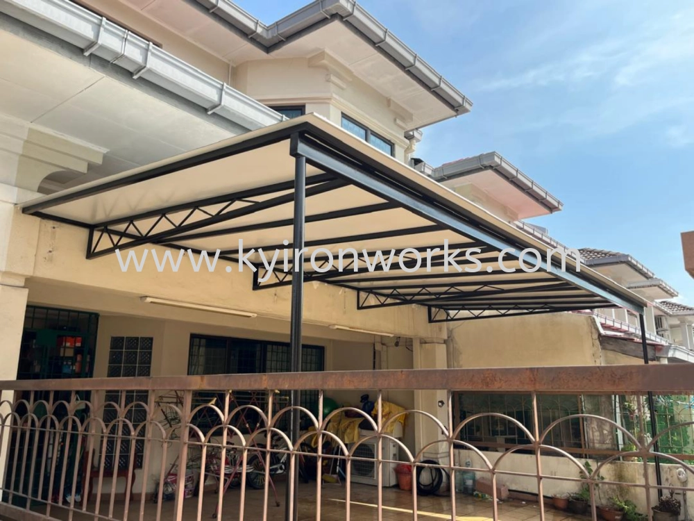  Mild Steel Aluminium Composite Panel (ACP 4mm)Skylight Awning -Frame Ms 1 1/2x 1 1/2(1.2)Hollow ,bean 2x4(1.6)Hollow,2 inchi Round Pillar 