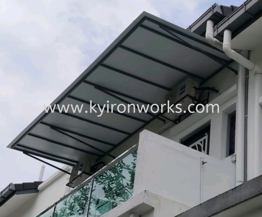 Mild Steel Aluminium Composite Panel (ACP 4mm)Pergola Roof Awning -Frame Ms 1 1/2x 1 1/2(1.2)Hollow 