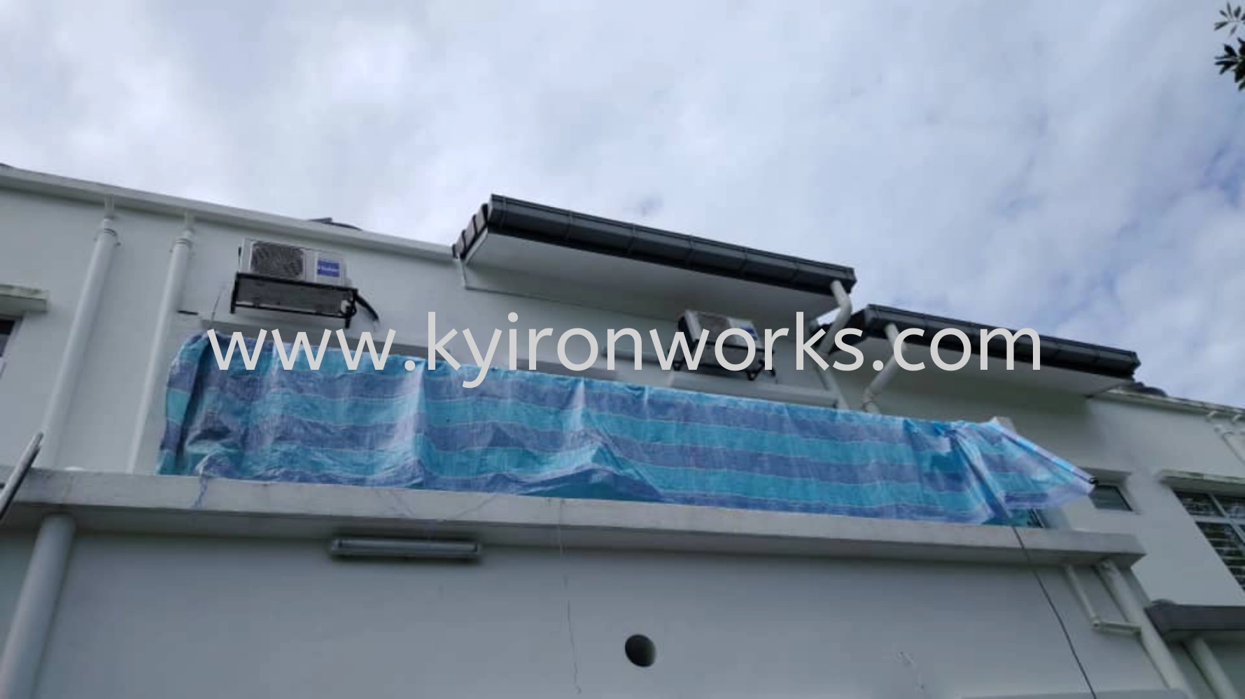 Mild Steel Aluminium Composite Panel (ACP 4mm)Pergola Roof Awning -Frame Ms 1 1/2x 1 1/2(1.2)Hollow 