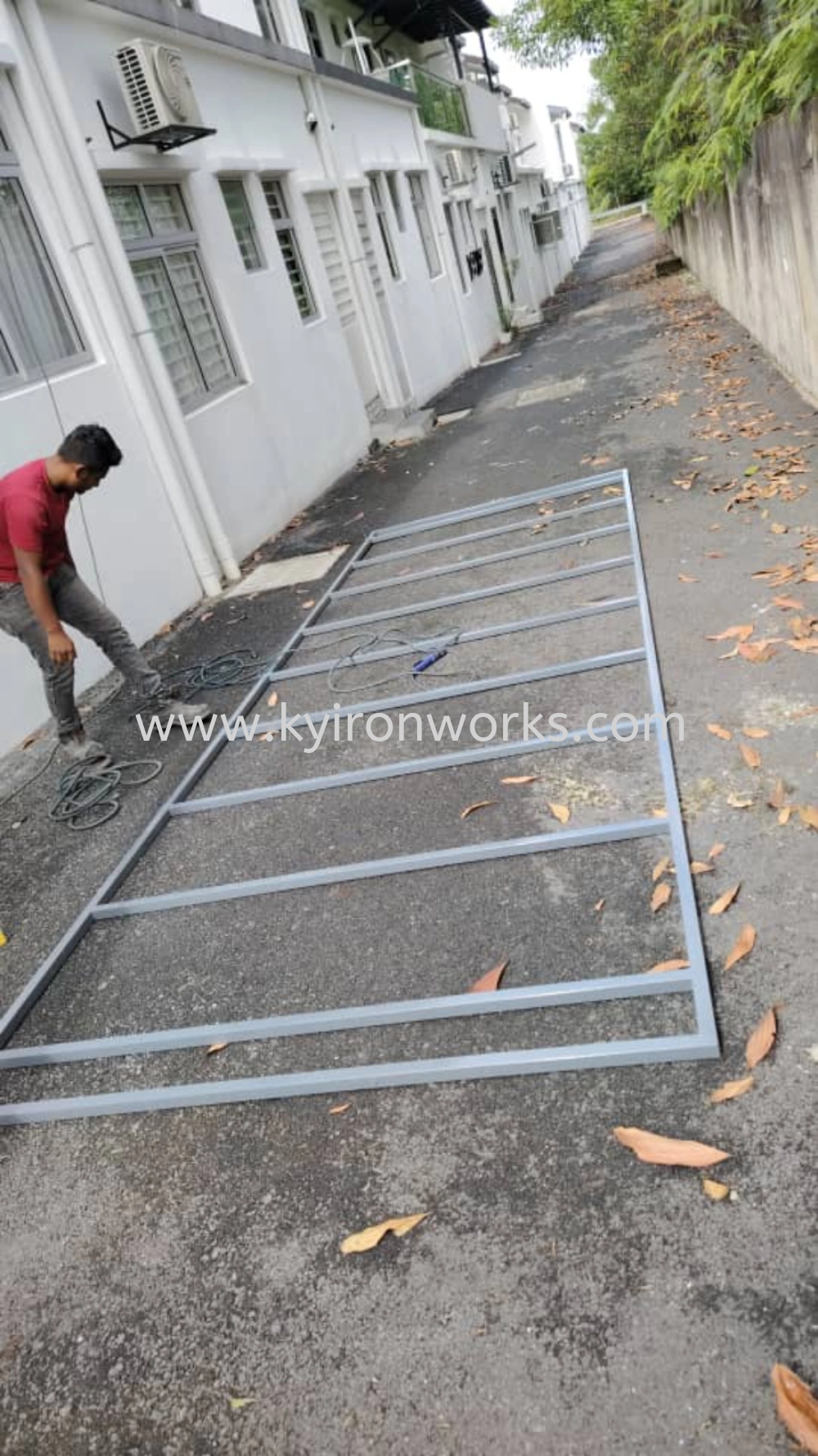 Mild Steel Aluminium Composite Panel (ACP 4mm)Pergola Roof Awning -Frame Ms 1 1/2x 1 1/2(1.2)Hollow 