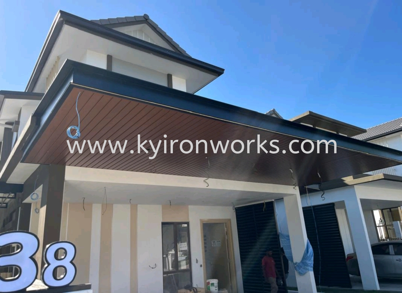 Mild Steel Aluminium Strip Ceiling Awning