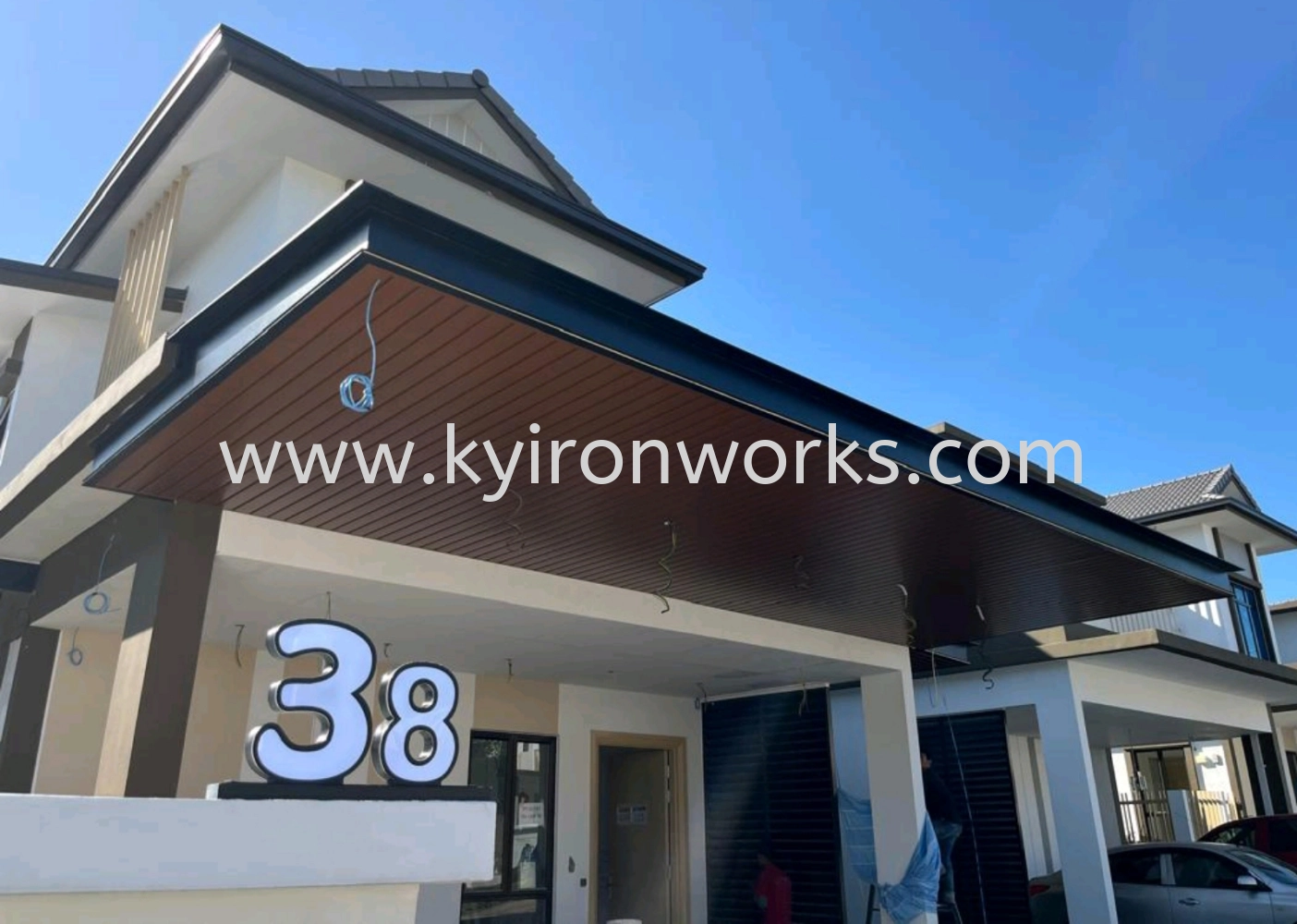 Mild Steel Aluminium Strip Ceiling Awning