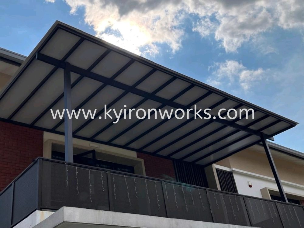 Mild Steel Aluminium Composite Panel (ACP 4mm)Pergola Roof Awning -Frame Ms 1 1/2x3(1.6) or Ms 2x4(1.6) Hollow ,Bean Ms 2x5(1.9)Hollow,Pillar Ms 4x4(1.9)Hollow 