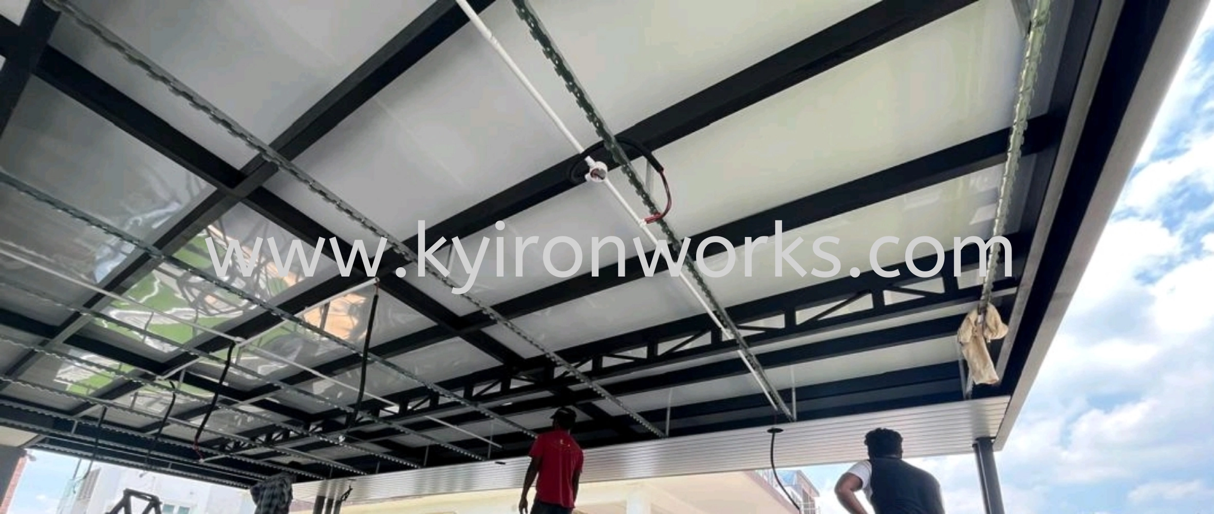 Mild Steel Aluminium Strip Ceiling Awning