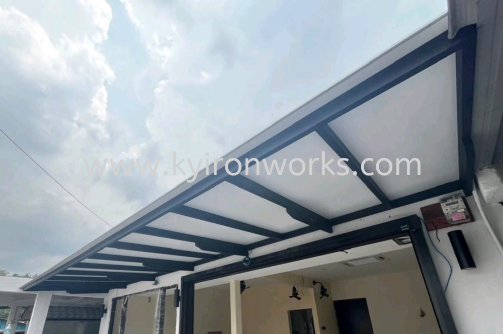 Mild Steel Aluminium Composite Panel (ACP 4mm)Pergola Roof Awning -Frame Ms 1 1/2x3(1.6) Hollow 