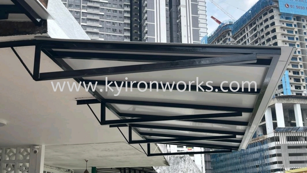 Mild Steel Aluminium Composite Panel (ACP 4mm)Pergola Roof Awning -Frame Ms 1 1/2x 1 1/2(1.2)Hollow 