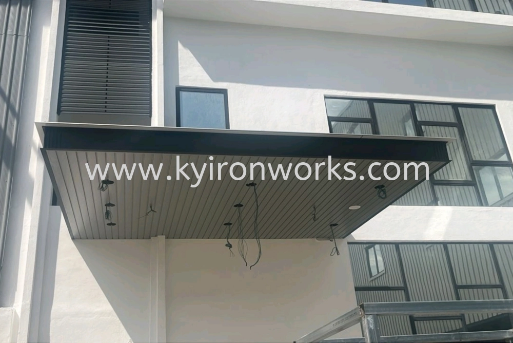 Mild Steel Aluminium Strip Ceiling Awning