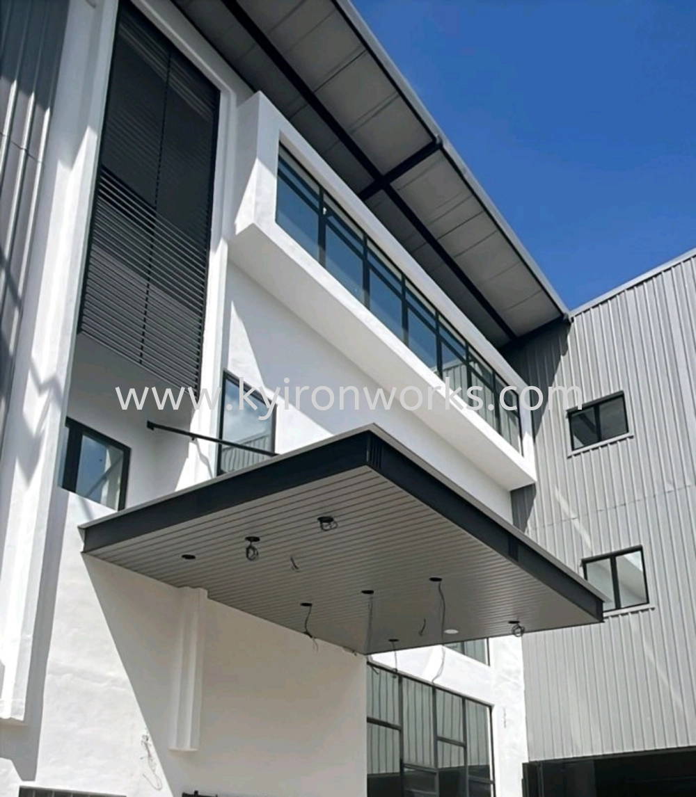 Mild Steel Aluminium Strip Ceiling Awning