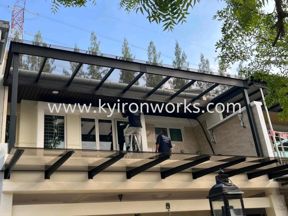 Mild Steel Laminate Glass(10mm) Awning-Frame Ms IBean