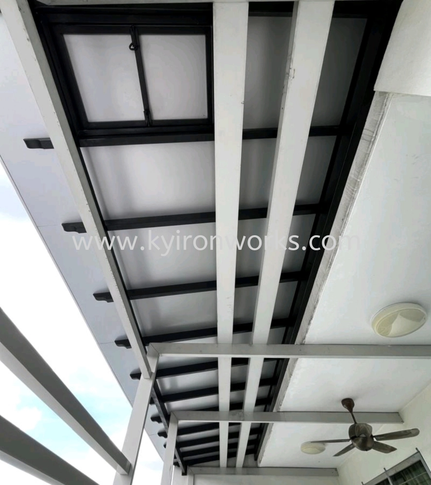 Mild Steel Aluminium Composite Panel (ACP 4mm)Pergola Roof Awning -Frame/Arm Ms 1 1/2x3(1.6) or Ms 2x4(1.6) Hollow 