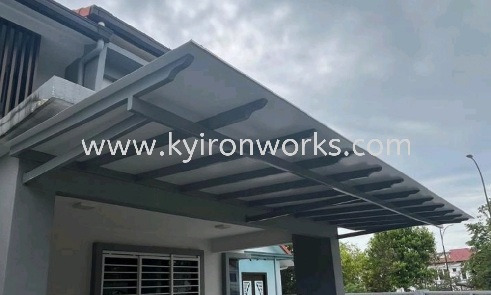 Mild Steel Aluminium Composite Panel (ACP 4mm)Pergola Roof Awning -Frame/Arm Ms 1 1/2x3(1.6) or Ms 2x4(1.6) Hollow 