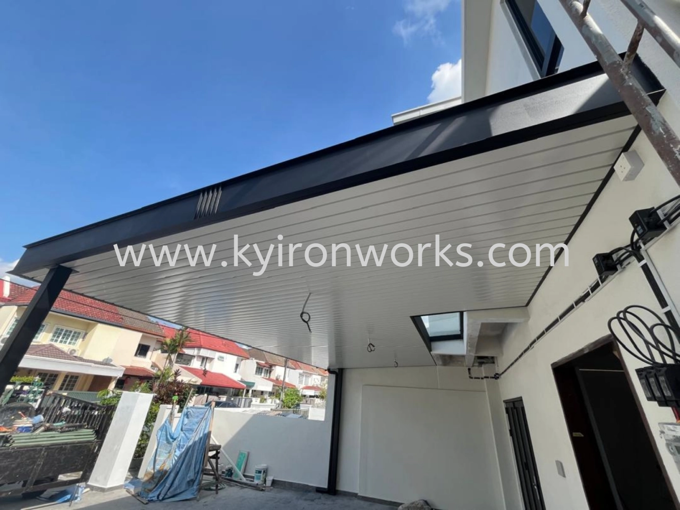 Mild Steel Aluminium Strip Ceiling Awning