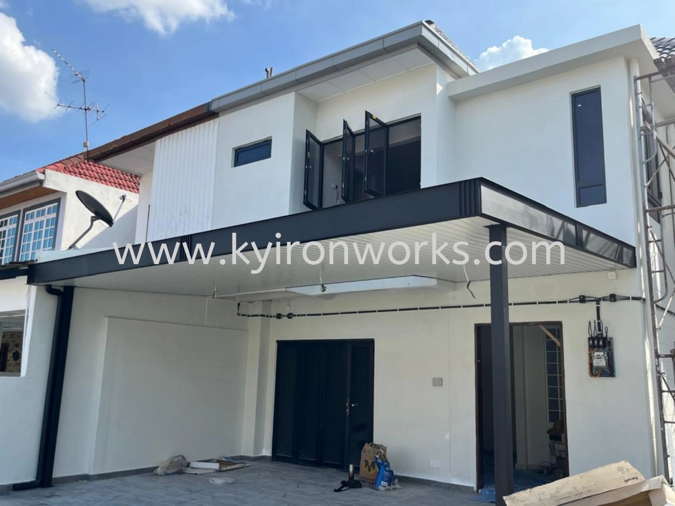 Mild Steel Aluminium Strip Ceiling Awning