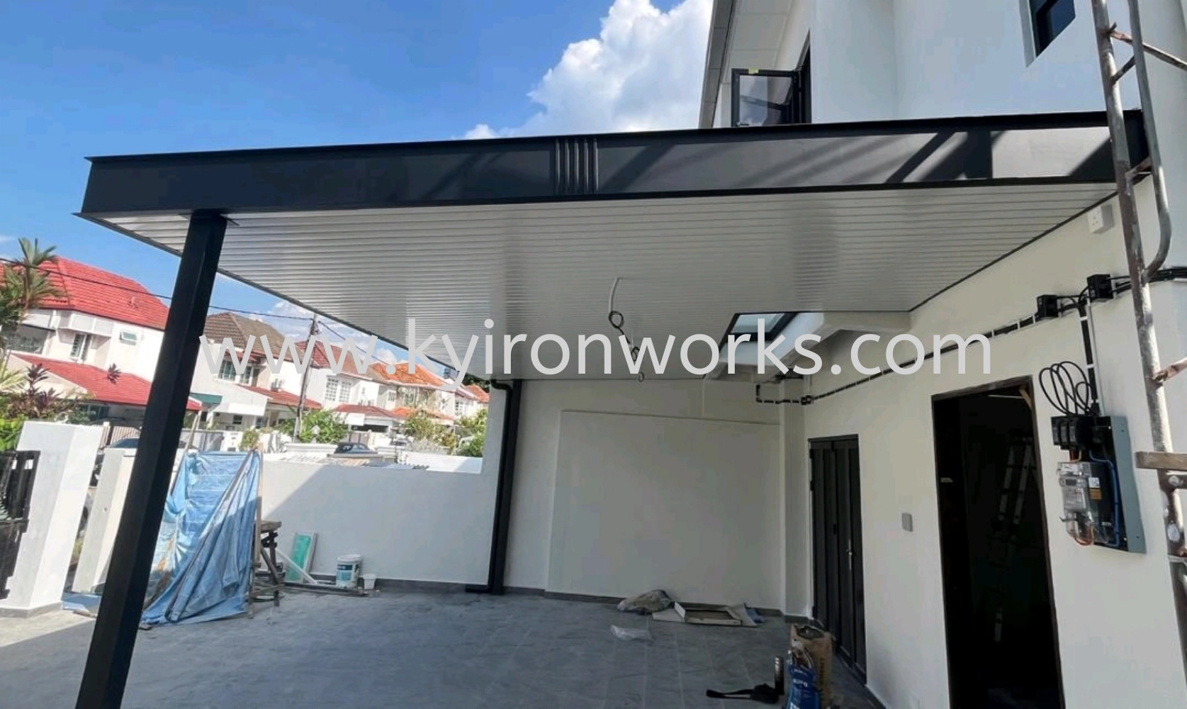 Mild Steel Aluminium Strip Ceiling Awning