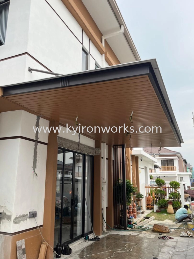 Mild Steel Aluminium Strip Ceiling Awning