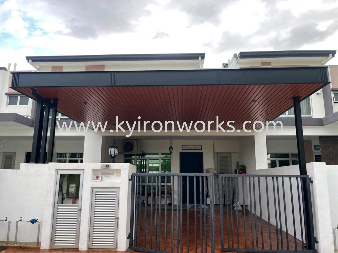 Mild Steel Aluminium Strip Ceiling Awning