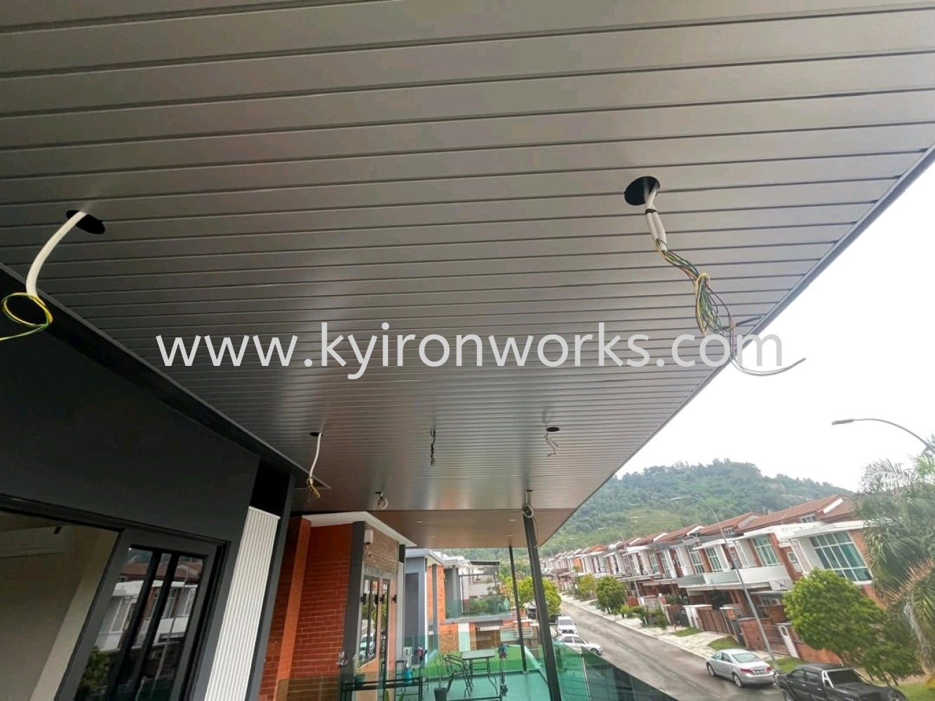 Mild Steel Aluminium Strip Ceiling Awning