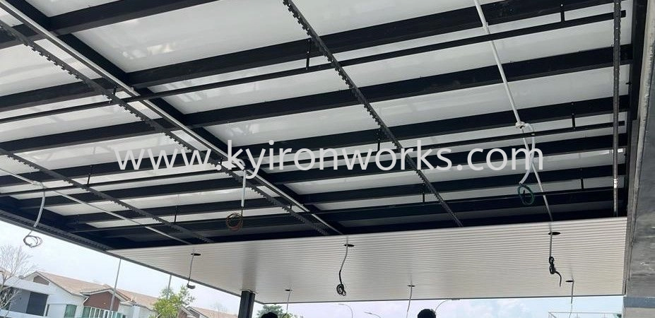 Mild Steel Aluminium Strip Ceiling Awning
