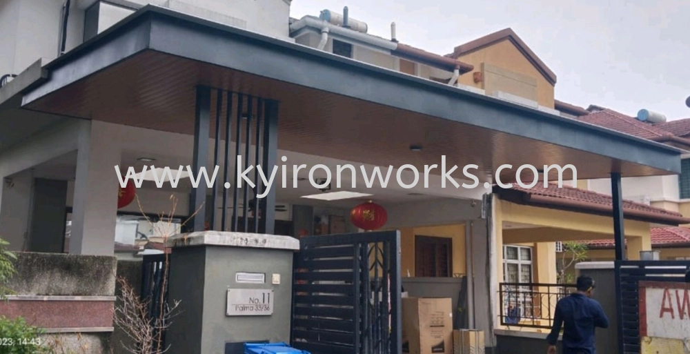 Mild Steel Aluminium Strip Ceiling Awning