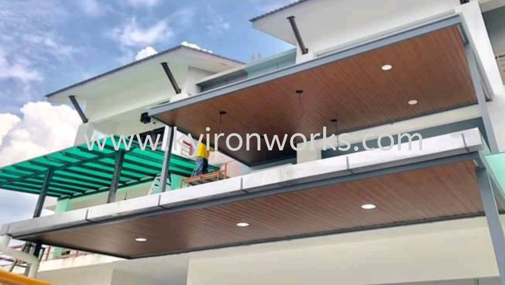 Mild Steel Aluminium Strip Ceiling Awning