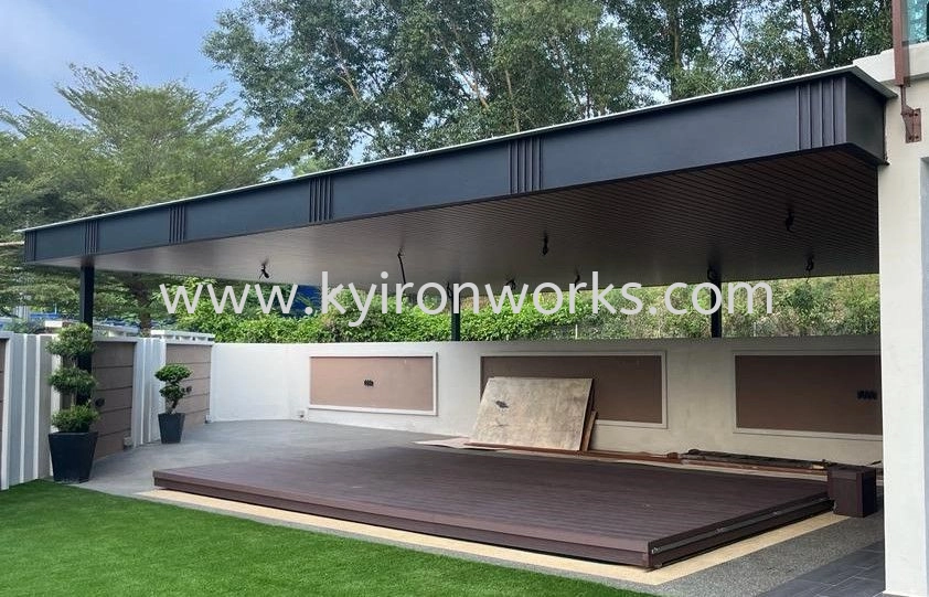 Mild Steel Aluminium Strip Ceiling Awning