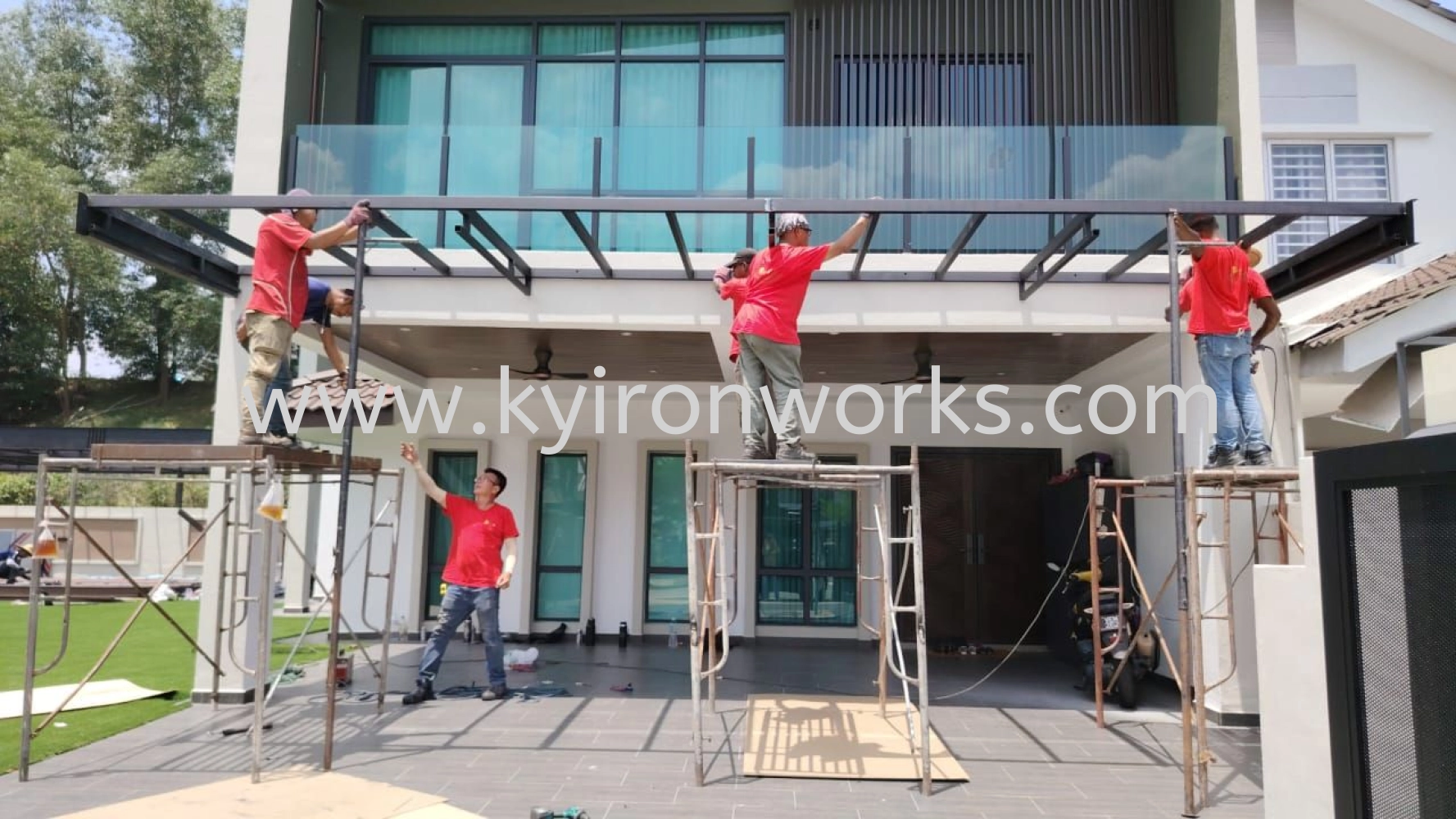 Mild Steel Aluminium Strip Ceiling Awning