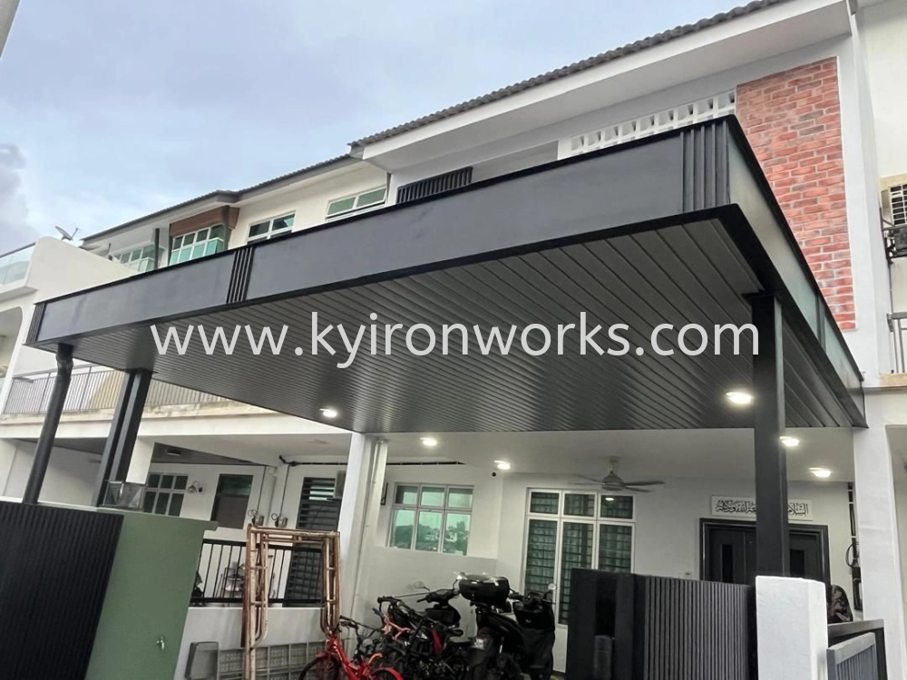 Mild Steel Aluminium Strip Ceiling Awning