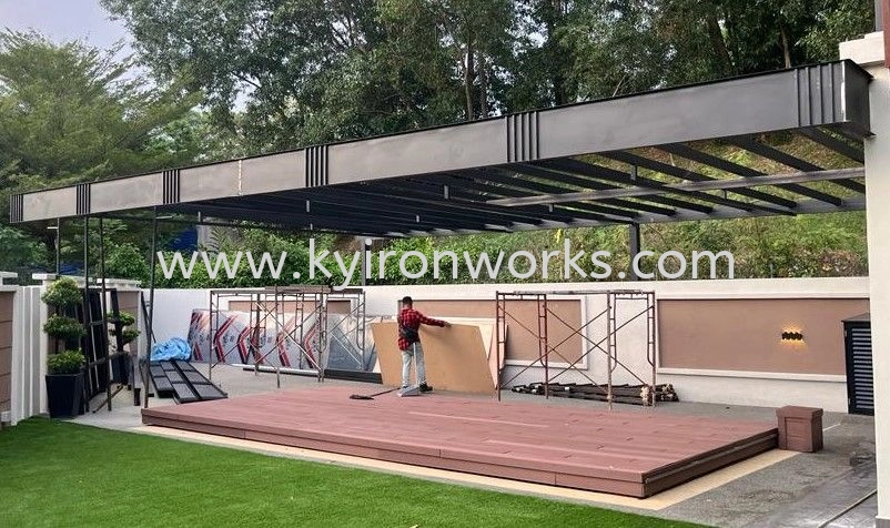 Mild Steel Aluminium Strip Ceiling Awning