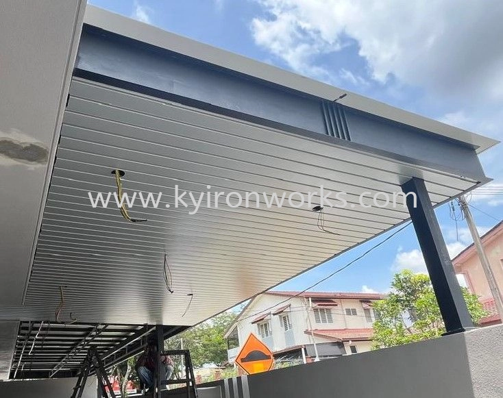 Mild Steel Aluminium Strip Ceiling Awning