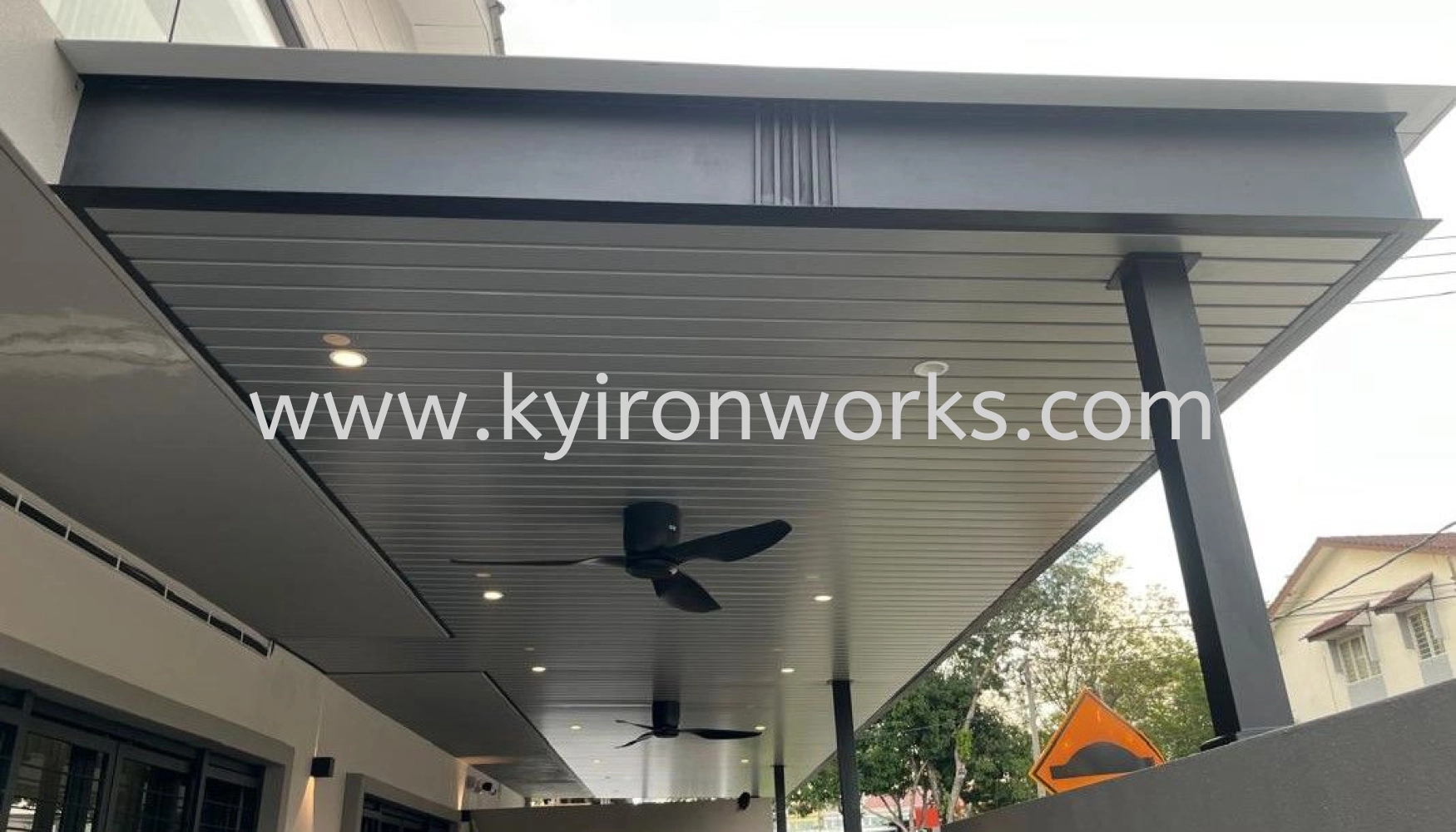 Mild Steel Aluminium Strip Ceiling Awning